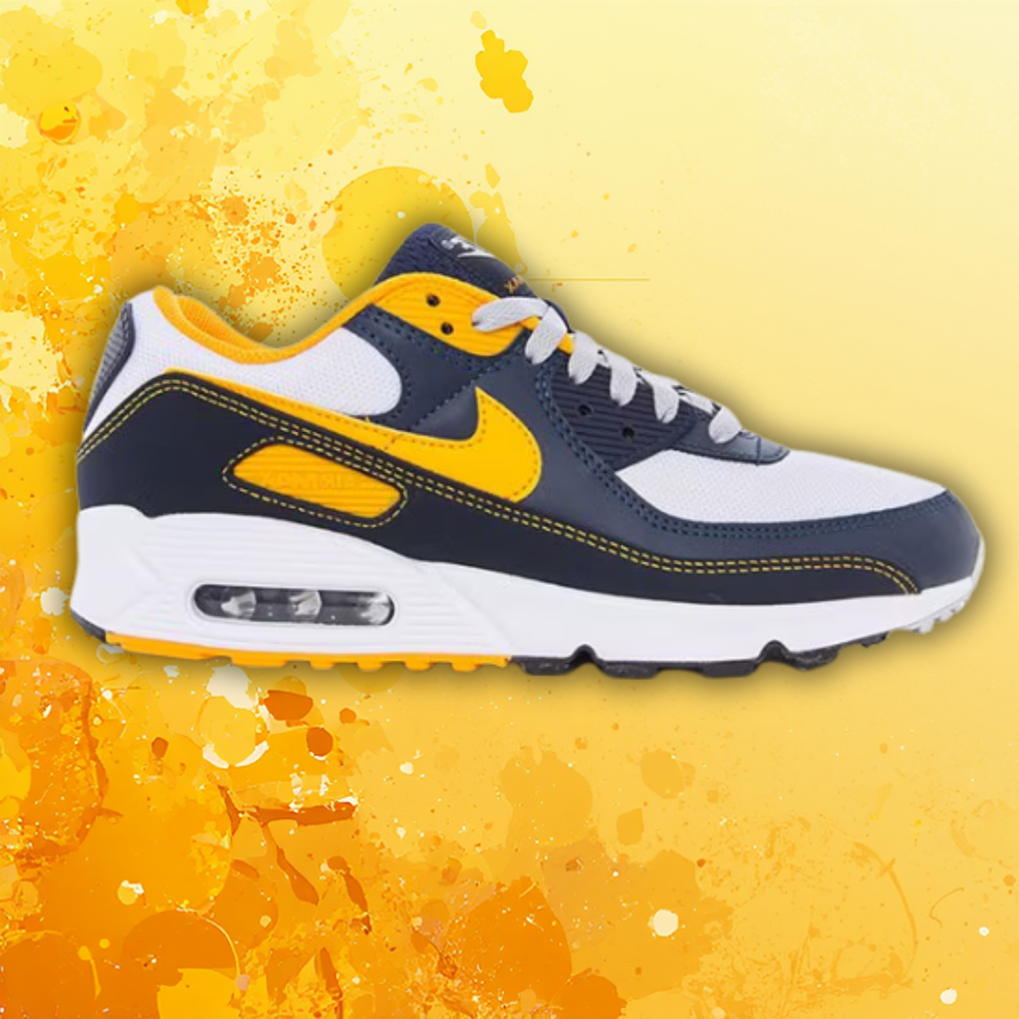 Nike Air Max 90 – Azul marino / Blanco / Amarillo