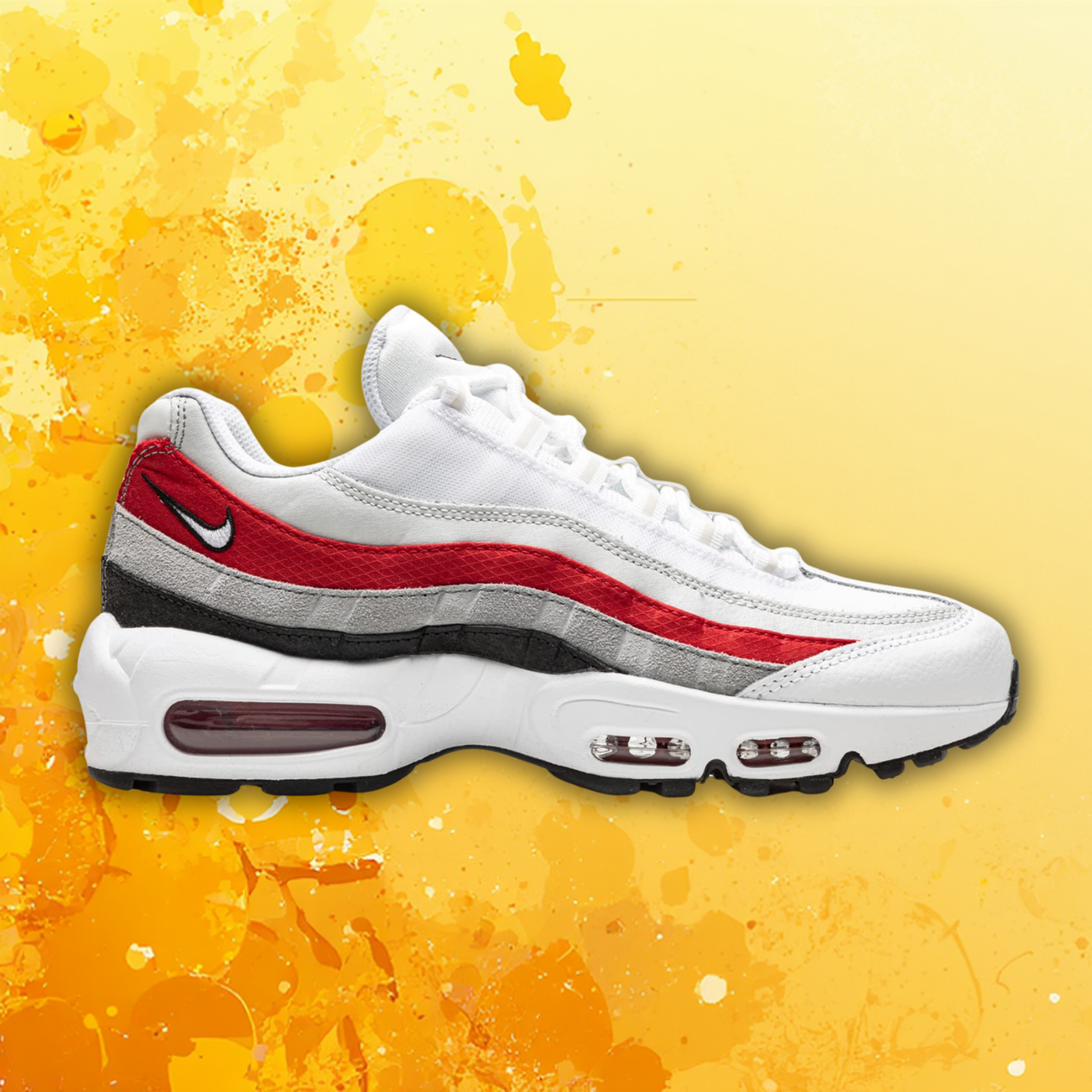 Nike Air Max 95 Essential – Blanco / Rojo / Negro