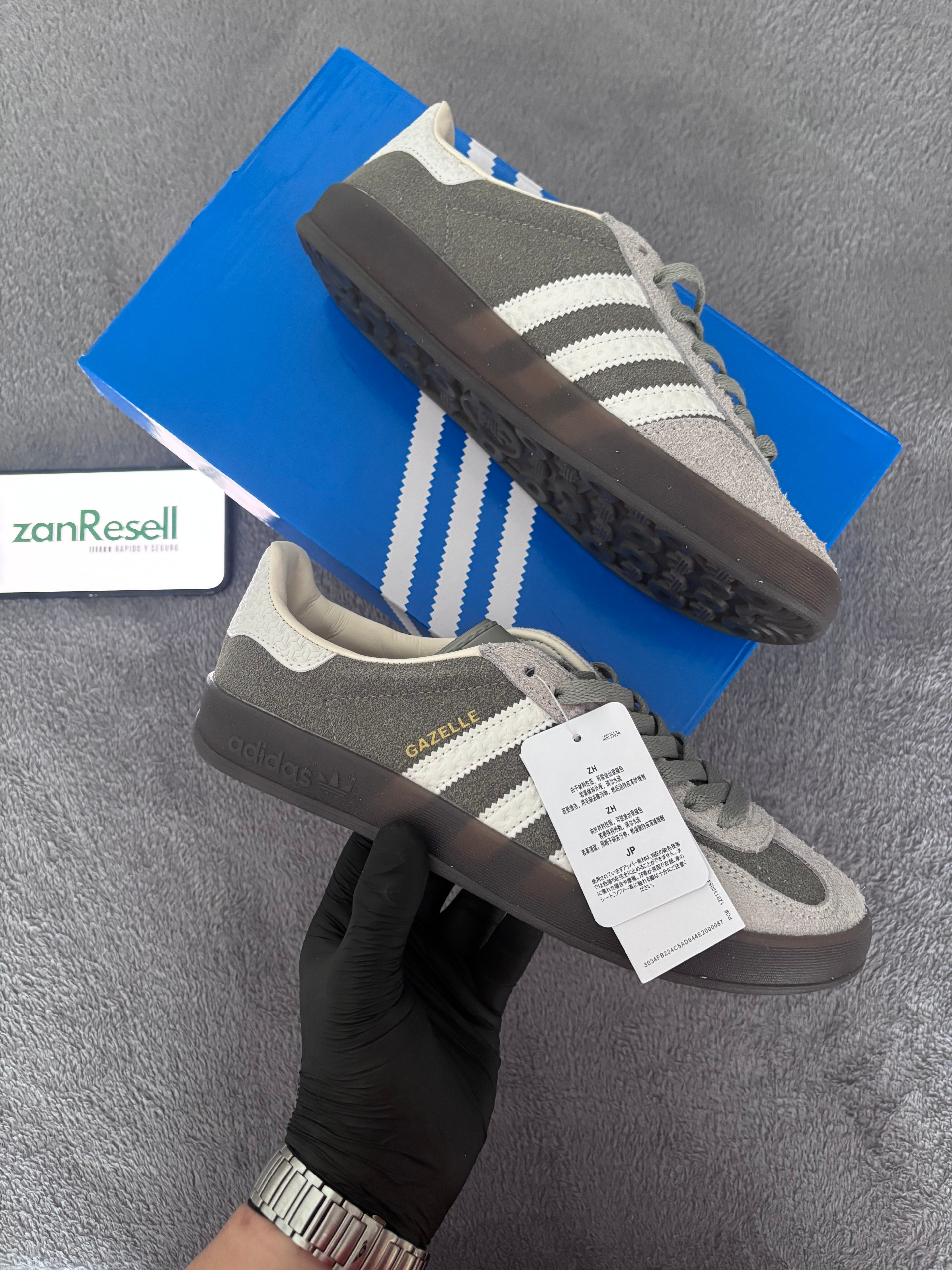 Adidas Gazelle – Gris / Blanco